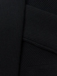 Wool Rib-Knit Fitted Top