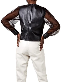 Genevieve Recycled Leather Top