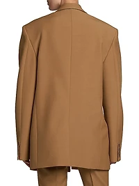 Oversized Single-Breasted Wool Blazer