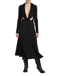 Braided Cut-Out Midi-Dress