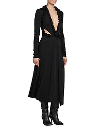 Braided Cut-Out Midi-Dress