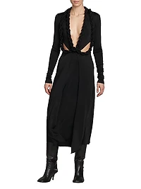 Braided Cut-Out Midi-Dress