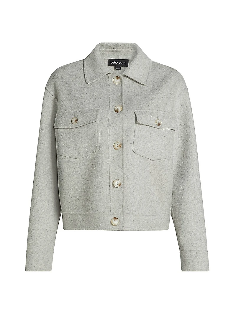 Christine Cropped Wool-Blend Jacket