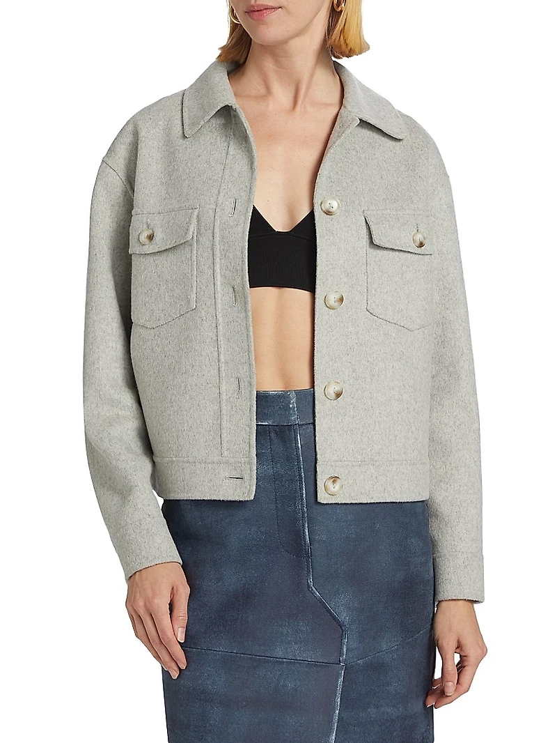 Christine Cropped Wool-Blend Jacket
