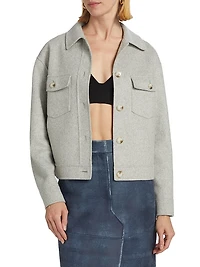 Christine Cropped Wool-Blend Jacket