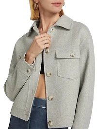 Christine Cropped Wool-Blend Jacket
