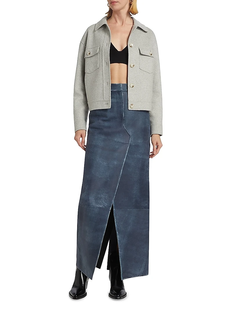 Christine Cropped Wool-Blend Jacket