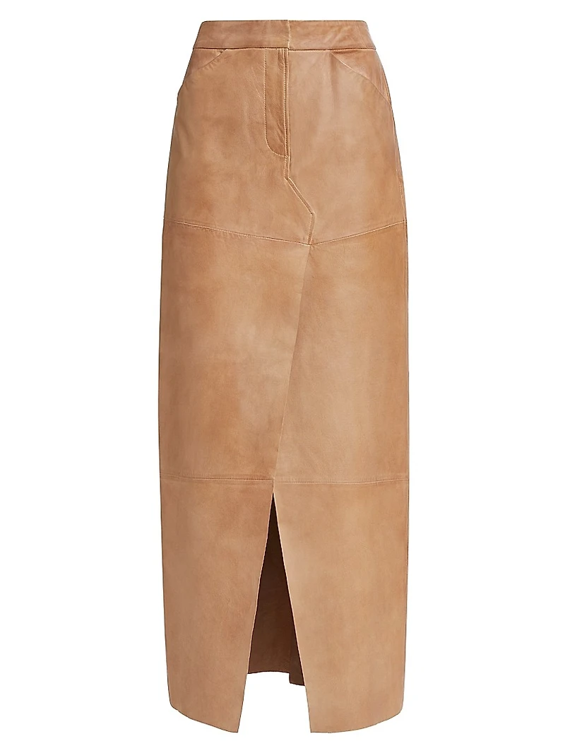Mariette Leather Maxi Skirt