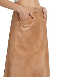 Mariette Leather Maxi Skirt