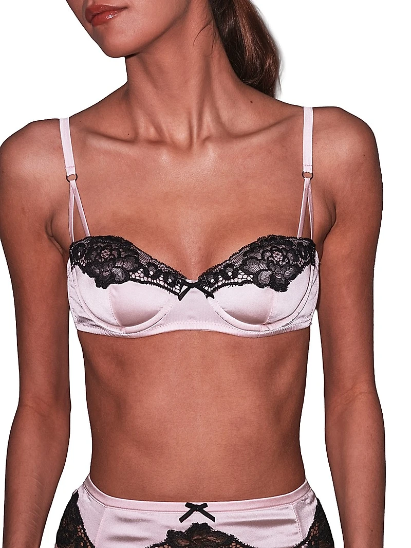 Fleur du Mal x Marilyn Monroe All About Eve Silk Balconette Bra