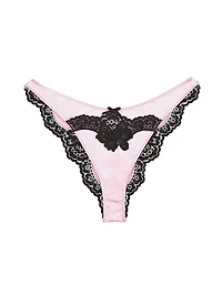 Fleur du Mal x Marilyn Monroe All About Eve Silk Cheeky Briefs