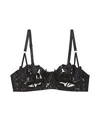 Lily Embroidered Mesh Balconette Bra