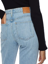 Farrah High-Rise Cuffed Straight Jeans