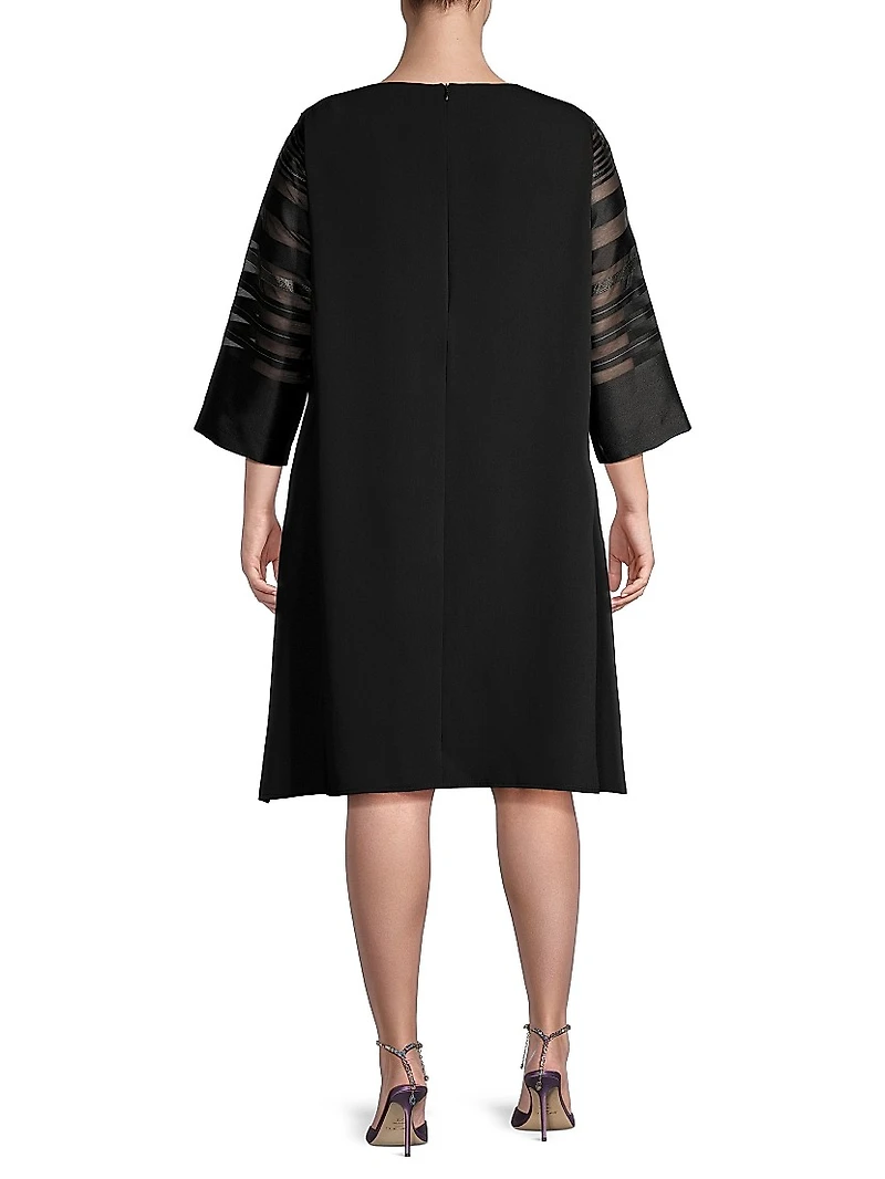 Semi-Sheer Striped Dress