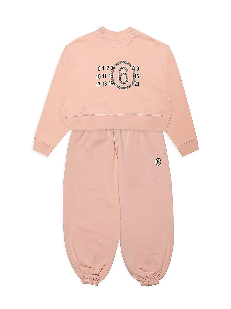 Little Girl's & Girl's Cropped Sweatshirt