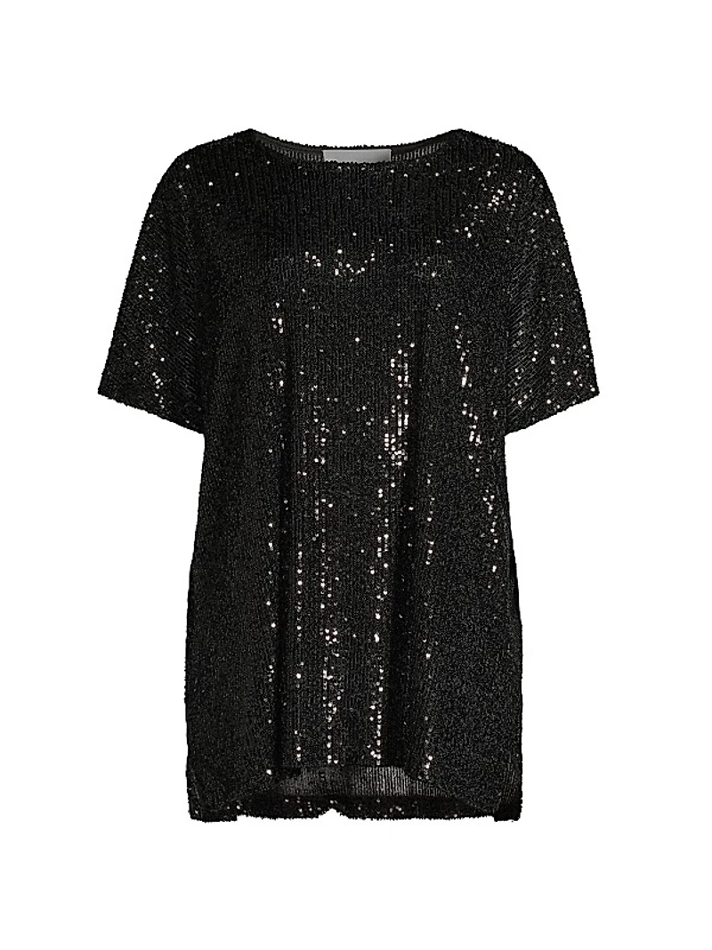 All Dressed Up Sequin Knit Caftan Top