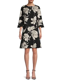 Autumn Accents Bella Floral Jacquard Midi-Dress