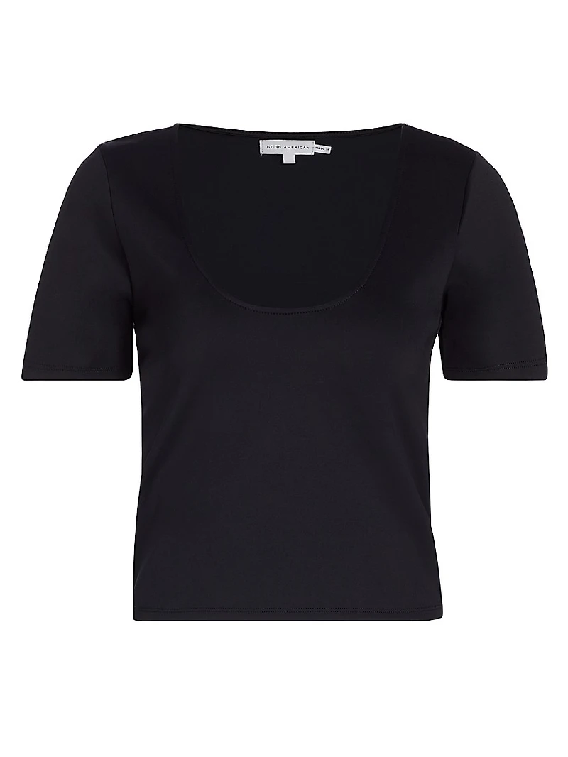 Scuba Scoopneck Crop T-Shirt