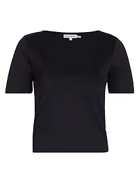 Scuba Scoopneck Crop T-Shirt
