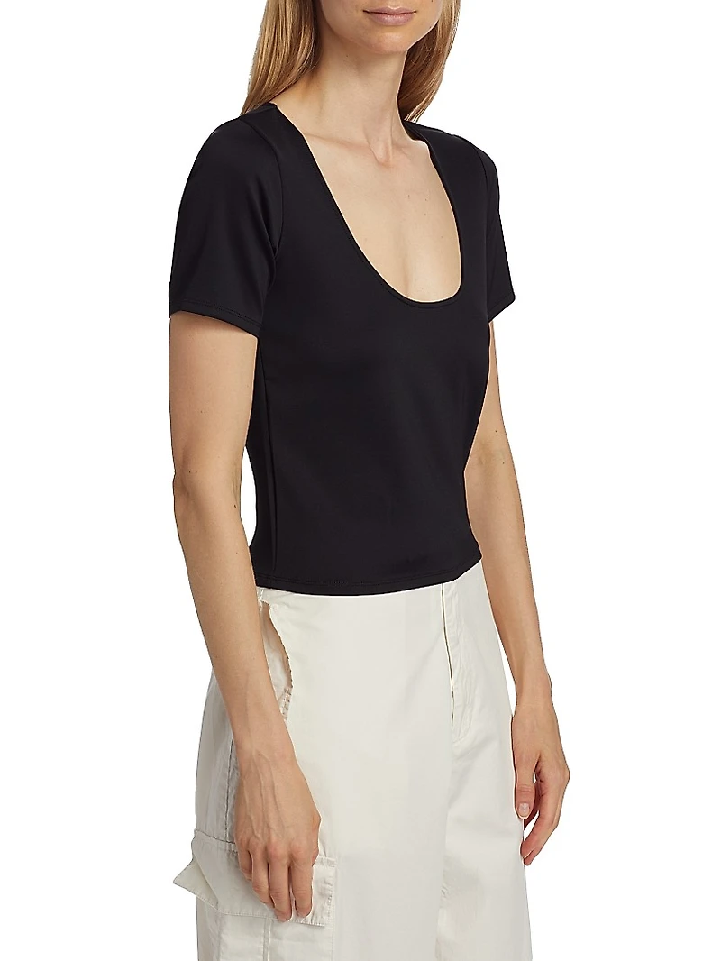 Scuba Scoopneck Crop T-Shirt