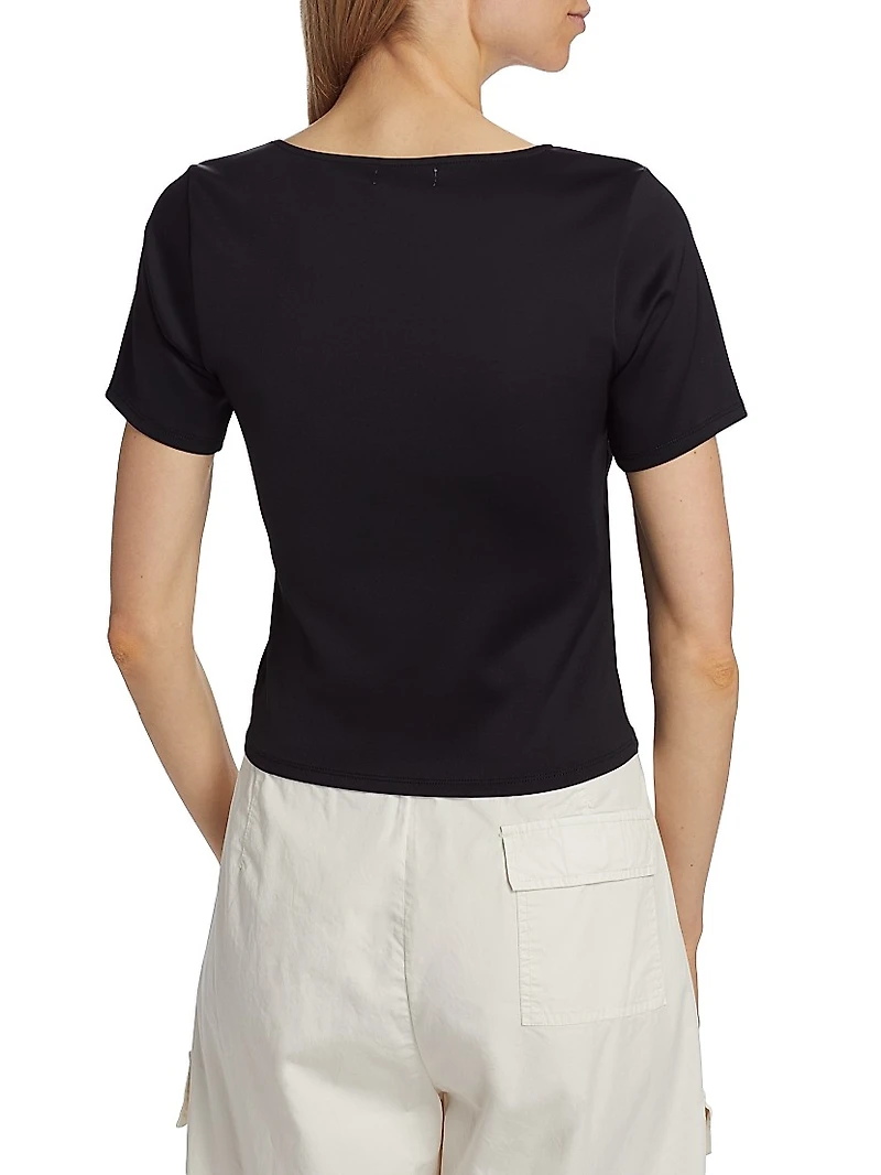 Scuba Scoopneck Crop T-Shirt