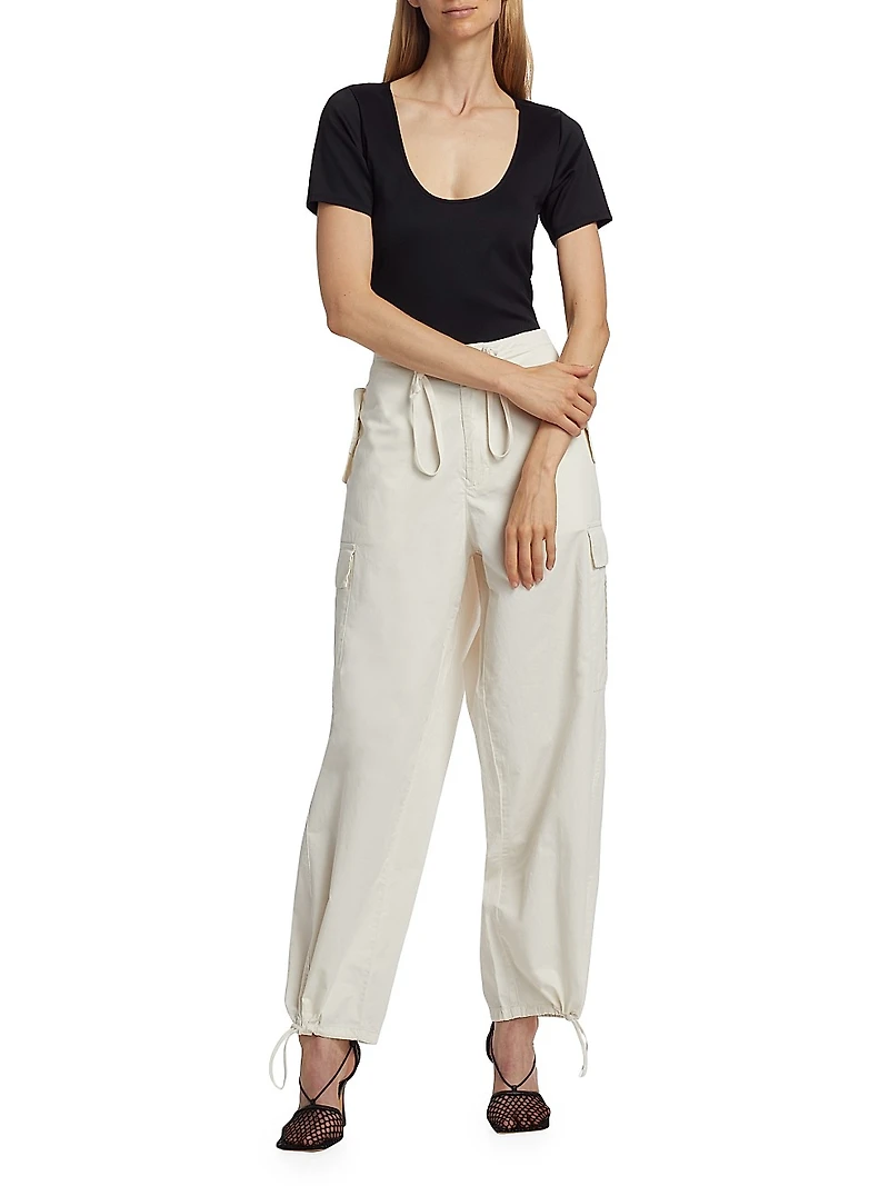 Scuba Scoopneck Crop T-Shirt