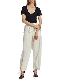 Scuba Scoopneck Crop T-Shirt