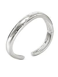 Surf Sterling Silver & 0.55 TCW Diamond Cuff