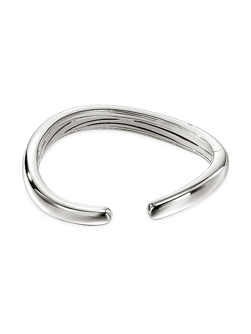 Surf Sterling Silver & 0.55 TCW Diamond Cuff