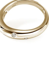 Surf 14K Yellow Gold & 0.11 TCW Diamond Wavy Ring
