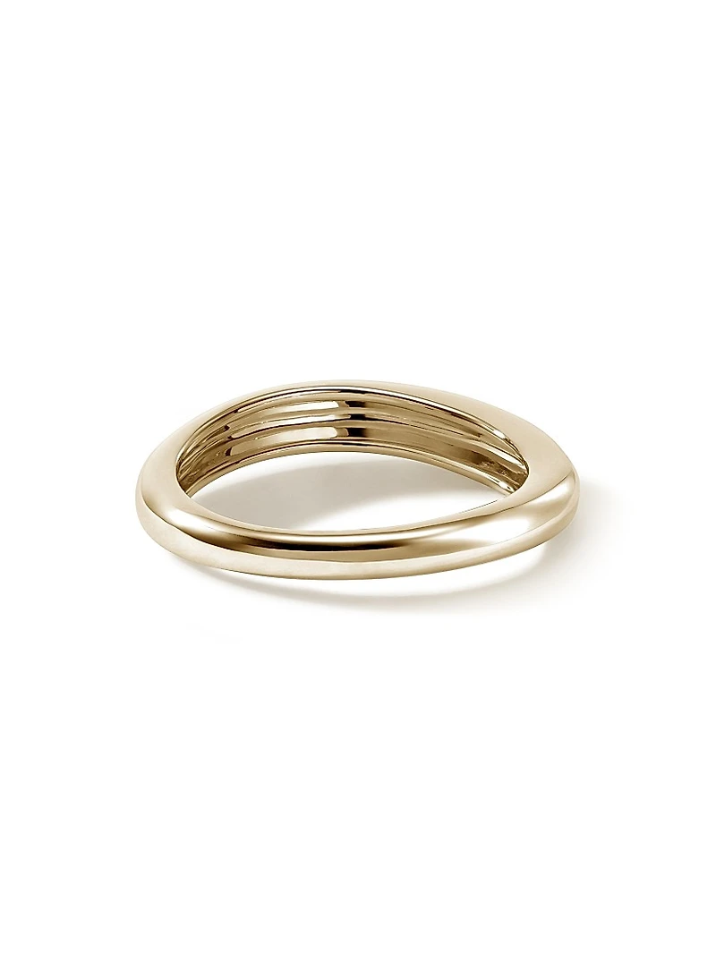 Surf 14K Yellow Gold & 0.11 TCW Diamond Wavy Ring
