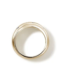 Surf 14K Yellow Gold & 0.11 TCW Diamond Wavy Ring