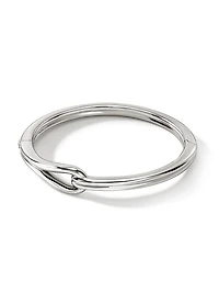 Surf Sterling Silver Small Hinged Bangle Bracelet