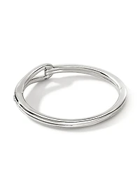 Surf Sterling Silver Small Hinged Bangle Bracelet