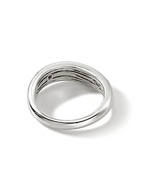 Surf Sterling Silver & Diamond Ring
