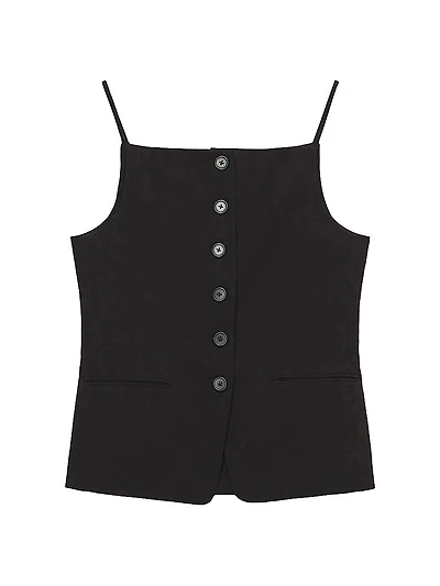 Una Button-Front Tank