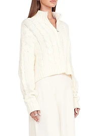 Hampton Rib-Knit Cropped Sweater