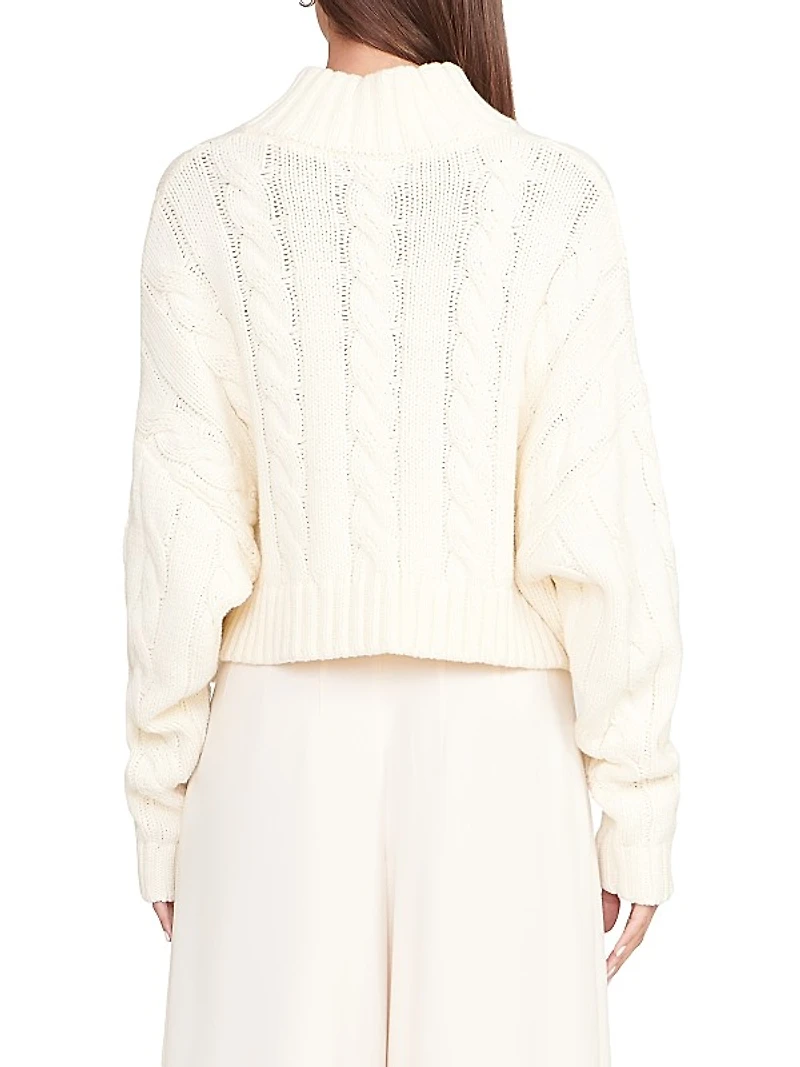 Hampton Rib-Knit Cropped Sweater