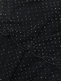Rhinestone-Embellished Velvet Minidress