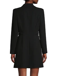 Crepe Single-Button Blazer Dress