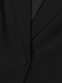 Crepe Single-Button Blazer Dress