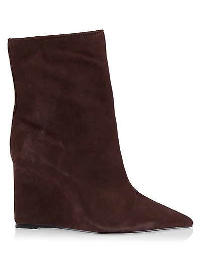 Asya Suede Wedge Booties