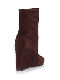 Asya Suede Wedge Booties
