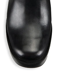 Kiara 76MM Leather Zip-Up Block Heel Boots