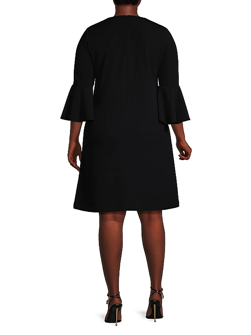 Plus Size Deco Crepe Dress