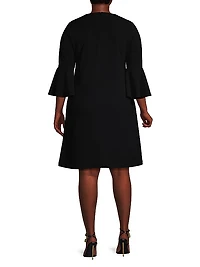 Plus Size Deco Crepe Dress