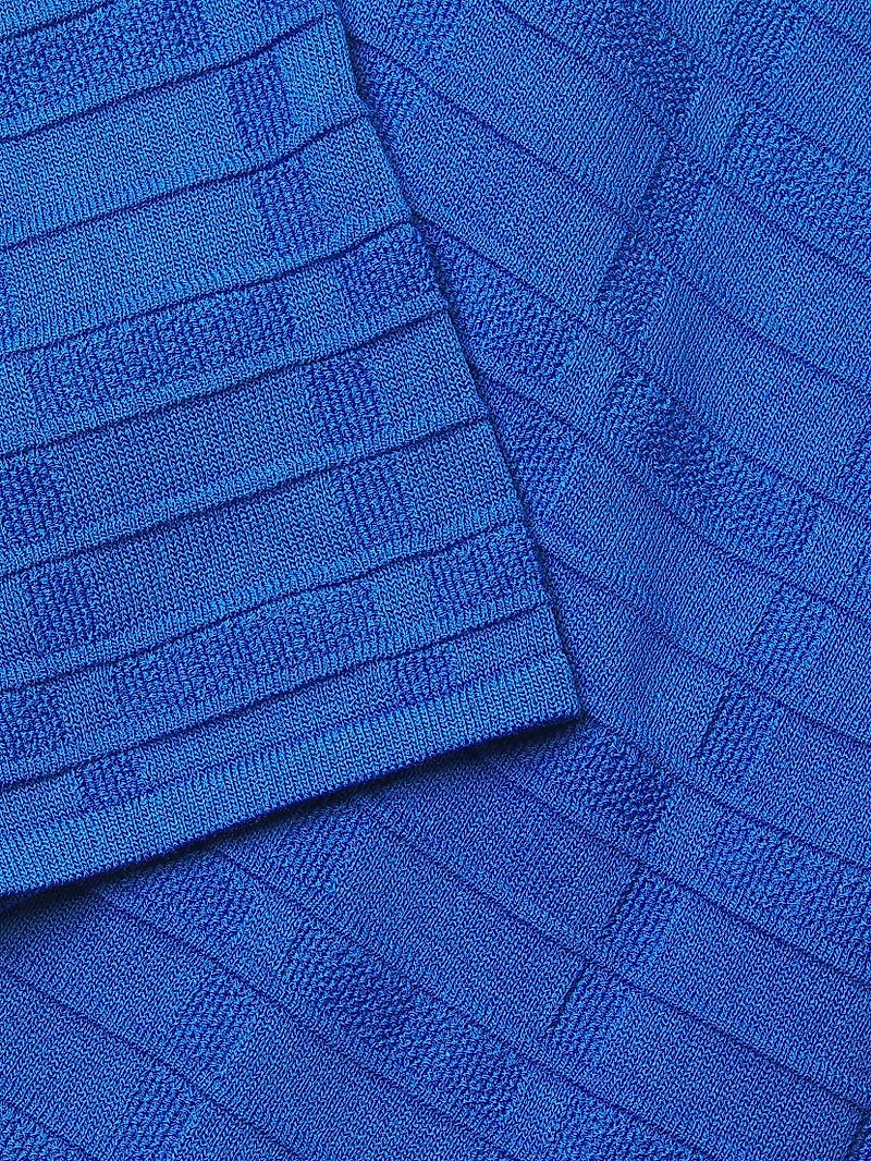 Textured Knit Knee-Length Dress