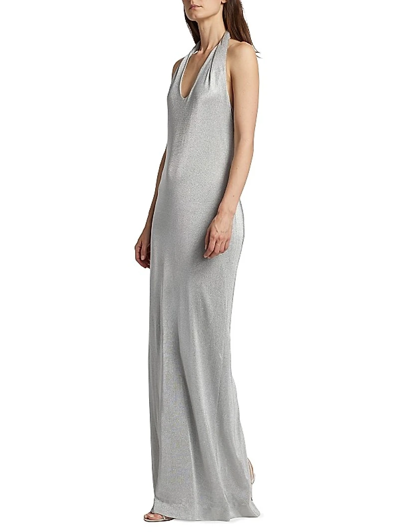 Malaika Glittery Halterneck Gown