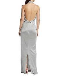 Malaika Glittery Halterneck Gown