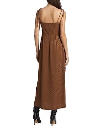Nicoletta Dotted Midi-Dress